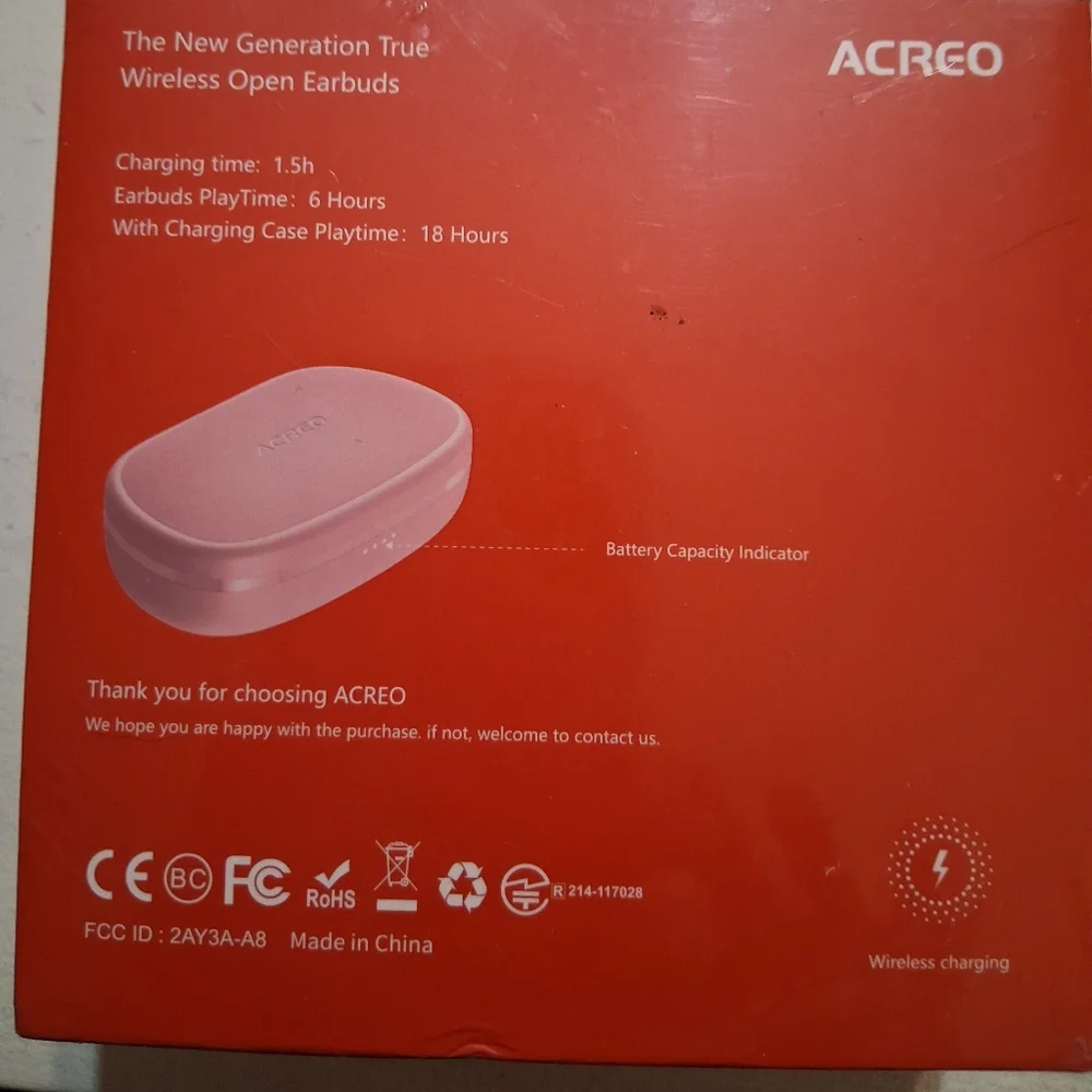 New In Box ACREO True Wireless Open Earbuds